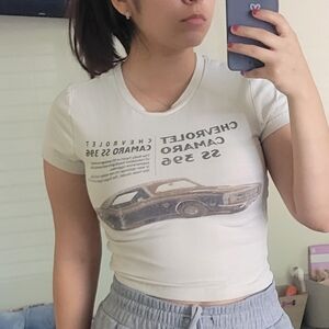 Graphic White Women's Top